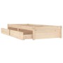 Bed frame with drawers 90x190 cm by vidaXL, Beds and slatted bases - Ref: Foro24-3103458, Price: 160,62 €, Discount: %
