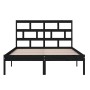 Estructura de cama de madera maciza negro 150x200 cm de vidaXL, Camas y somieres - Ref: Foro24-3101227, Precio: 179,64 €, Des...