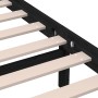 Estructura de cama de madera maciza negro 150x200 cm de vidaXL, Camas y somieres - Ref: Foro24-3101227, Precio: 179,64 €, Des...