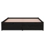 Estructura de cama de madera maciza negro 140x190 cm
