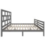 Solid gray pine wood bed frame 200x200 cm by vidaXL, Beds and slatted bases - Ref: Foro24-3101305, Price: 186,17 €, Discount: %