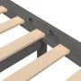 Estructura de cama de madera maciza de pino gris 200x200 cm de vidaXL, Camas y somieres - Ref: Foro24-3101305, Precio: 183,79...