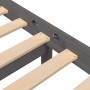 Solid gray pine wood bed frame 200x200 cm by vidaXL, Beds and slatted bases - Ref: Foro24-3101305, Price: 186,17 €, Discount: %