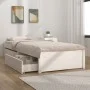 Single bed frame with white drawers 90x190 cm by vidaXL, Beds and slatted bases - Ref: Foro24-3103459, Price: 197,70 €, Disco...