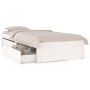 Single bed frame with white drawers 90x190 cm by vidaXL, Beds and slatted bases - Ref: Foro24-3103459, Price: 200,78 €, Disco...