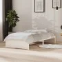 White solid wood single bed frame 90x190 cm by vidaXL, Beds and slatted bases - Ref: Foro24-814915, Price: 97,77 €, Discount: %