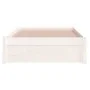 White solid wood single bed frame 90x190 cm by vidaXL, Beds and slatted bases - Ref: Foro24-814915, Price: 97,77 €, Discount: %