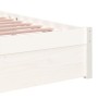 Weißer Einzelbettrahmen aus Massivholz, 90 x 190 cm von vidaXL, Betten und Lattenroste - Ref: Foro24-814915, Preis: 98,93 €, ...