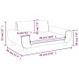 Blaues Samt-Kindersofa 70x45x33 cm von vidaXL, Baby- und Kleinkindmöbel - Ref: Foro24-3196386, Preis: 80,63 €, Rabatt: %