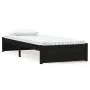 Black single solid wood bed frame 75x190 cm by vidaXL, Beds and slatted bases - Ref: Foro24-814913, Price: 87,91 €, Discount: %