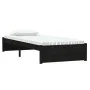 Black single solid wood bed frame 75x190 cm by vidaXL, Beds and slatted bases - Ref: Foro24-814913, Price: 87,91 €, Discount: %