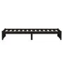 Black single solid wood bed frame 75x190 cm by vidaXL, Beds and slatted bases - Ref: Foro24-814913, Price: 87,91 €, Discount: %