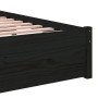 Estructura de cama madera maciza individual negra 75x190 cm de vidaXL, Camas y somieres - Ref: Foro24-814913, Precio: 102,20 ...