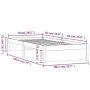 Black single solid wood bed frame 75x190 cm by vidaXL, Beds and slatted bases - Ref: Foro24-814913, Price: 87,91 €, Discount: %