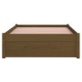 Estructura de cama madera maciza marrón miel 90x190 cm de vidaXL, Camas y somieres - Ref: Foro24-814917, Precio: 110,04 €, De...