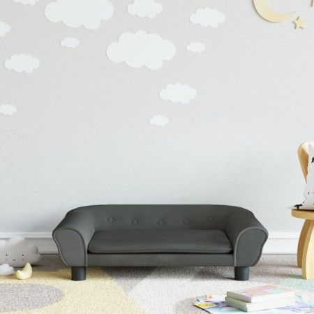 Dunkelgraues Kindersofa aus Samt, 70x45x26 cm von vidaXL, Baby- und Kleinkindmöbel - Ref: Foro24-3196402, Preis: 83,97 €, Rab...