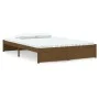 Estructura de cama madera maciza marrón miel 140x190 cm de vidaXL, Camas y somieres - Ref: Foro24-814932, Precio: 101,17 €, D...