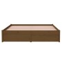 Honigbrauner Massivholzbettrahmen 140x190 cm von vidaXL, Betten und Lattenroste - Ref: Foro24-814932, Preis: 101,17 €, Rabatt: %