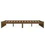 Estructura de cama madera maciza marrón miel 140x190 cm de vidaXL, Camas y somieres - Ref: Foro24-814932, Precio: 101,17 €, D...