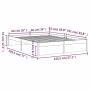 Estructura de cama madera maciza marrón miel 140x190 cm de vidaXL, Camas y somieres - Ref: Foro24-814932, Precio: 101,17 €, D...
