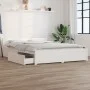 White bed frame with drawers 160x200 cm by vidaXL, Beds and slatted bases - Ref: Foro24-3103570, Price: 270,28 €, Discount: %