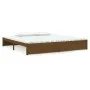 Estructura de cama madera maciza marrón miel 200x200 cm de vidaXL, Camas y somieres - Ref: Foro24-814972, Precio: 182,99 €, D...