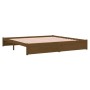 Estructura de cama madera maciza marrón miel 200x200 cm de vidaXL, Camas y somieres - Ref: Foro24-814972, Precio: 185,53 €, D...