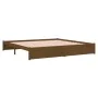Honigbraunes Massivholzbettgestell 200x200 cm von vidaXL, Betten und Lattenroste - Ref: Foro24-814972, Preis: 182,99 €, Rabat...