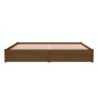 Estructura de cama madera maciza marrón miel 200x200 cm de vidaXL, Camas y somieres - Ref: Foro24-814972, Precio: 185,53 €, D...
