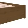 Estructura de cama madera maciza marrón miel 200x200 cm de vidaXL, Camas y somieres - Ref: Foro24-814972, Precio: 182,99 €, D...