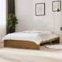 Honey brown solid wood bed frame 140x200 cm by vidaXL, Beds and slatted bases - Ref: Foro24-814952, Price: 109,38 €, Discount: %
