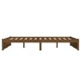 Honey brown solid wood bed frame 140x200 cm by vidaXL, Beds and slatted bases - Ref: Foro24-814952, Price: 149,65 €, Discount: %