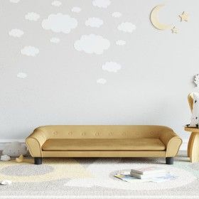 Sofá para niños de terciopelo marrón 100x50x26 cm von vidaXL, Baby- und Kleinkindmöbel - Ref: Foro24-3196398, Preis: 105,58 €...