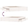 Weißer Bettrahmen mit Schubladen 150x200 cm von vidaXL, Betten und Lattenroste - Ref: Foro24-3103519, Preis: 255,20 €, Rabatt: %