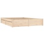 Double bed frame with drawers 135x190 cm by vidaXL, Beds and slatted bases - Ref: Foro24-3103498, Price: 200,86 €, Discount: %
