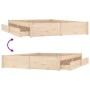 Double bed frame with drawers 135x190 cm by vidaXL, Beds and slatted bases - Ref: Foro24-3103498, Price: 200,86 €, Discount: %
