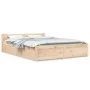 Bed frame with drawers 140x200 cm by vidaXL, Beds and slatted bases - Ref: Foro24-3103559, Price: 216,67 €, Discount: %