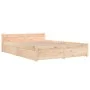 Bed frame with drawers 140x200 cm by vidaXL, Beds and slatted bases - Ref: Foro24-3103559, Price: 216,67 €, Discount: %