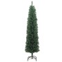Árbol de Navidad artificial delgado y soporte PVC verde 240 cm