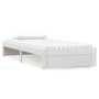 Weißer Massivholzbettrahmen 90x200 cm von vidaXL, Betten und Lattenroste - Ref: Foro24-814935, Preis: 90,37 €, Rabatt: %