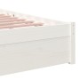 Weißer Massivholzbettrahmen 90x200 cm von vidaXL, Betten und Lattenroste - Ref: Foro24-814935, Preis: 90,37 €, Rabatt: %