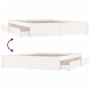 Weißer Bettrahmen mit Schubladen 200x200 cm von vidaXL, Betten und Lattenroste - Ref: Foro24-3103534, Preis: 264,87 €, Rabatt: %