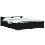 Black double bed frame with drawers 135x190 cm by vidaXL, Beds and slatted bases - Ref: Foro24-3103548, Price: 274,39 €, Disc...