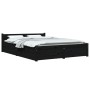 Schwarzer Doppelbettrahmen mit Schubladen 135x190 cm von vidaXL, Betten und Lattenroste - Ref: Foro24-3103548, Preis: 277,63 ...