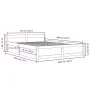 Black double bed frame with drawers 135x190 cm by vidaXL, Beds and slatted bases - Ref: Foro24-3103548, Price: 274,39 €, Disc...