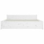 Weißes Massivholzbettgestell King Size 150x200 cm von vidaXL, Betten und Lattenroste - Ref: Foro24-815050, Preis: 144,84 €, R...