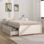 White bed frame with drawers 90x200 cm by vidaXL, Beds and slatted bases - Ref: Foro24-3103464, Price: 182,06 €, Discount: %