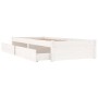 Weißer Bettrahmen mit Schubladen 90x200 cm von vidaXL, Betten und Lattenroste - Ref: Foro24-3103464, Preis: 178,89 €, Rabatt: %