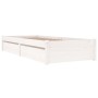 Weißer Bettrahmen mit Schubladen 90x200 cm von vidaXL, Betten und Lattenroste - Ref: Foro24-3103464, Preis: 178,89 €, Rabatt: %