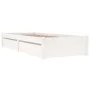 White bed frame with drawers 90x200 cm by vidaXL, Beds and slatted bases - Ref: Foro24-3103464, Price: 182,06 €, Discount: %